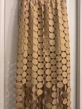 Amazon Beige Circle-Detail Maxi Skirt
